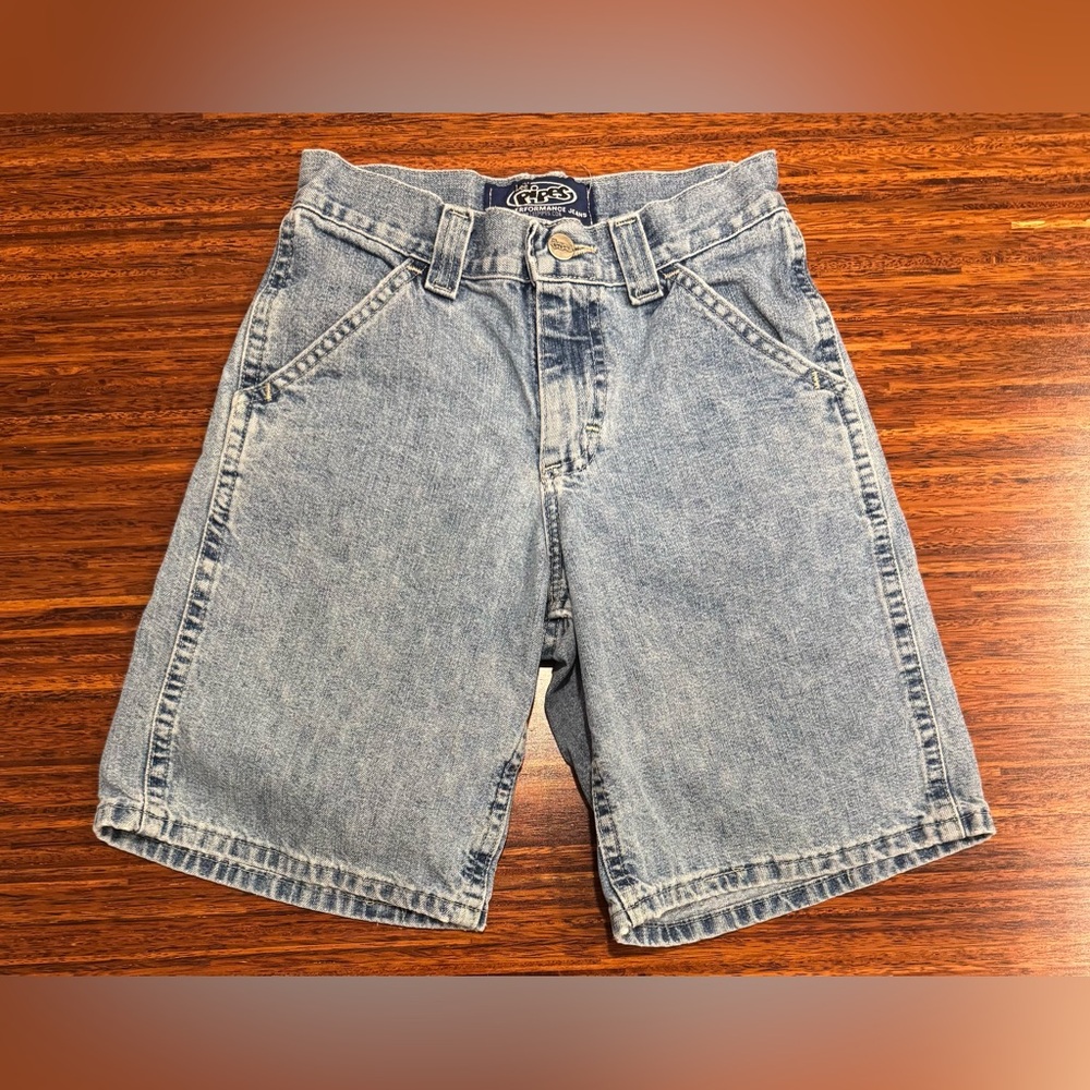Vintage Lee Pipes Denim Jorts Youth 22" Waist Blue Jean Baggy Y2K 90s